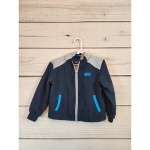 Nike Full-zip Boys Toddler Windbreaker‎ Spring Jacket Blue And Gray Size 24M